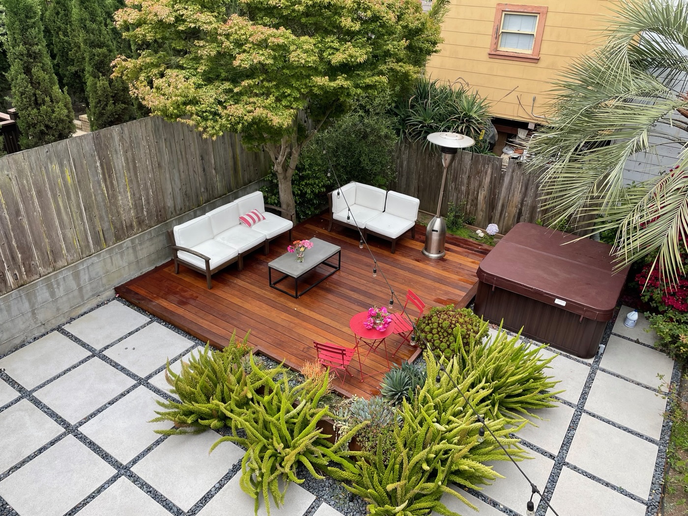 Landscaped yard